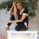 Tshirt black/pink fur